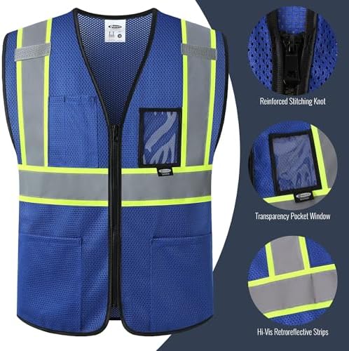 JKSafety Safety Vest for men women Hi Vis Vest - Image 3