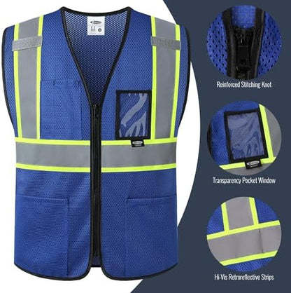 JKSafety Safety Vest for men women Hi Vis Vest - Image 3