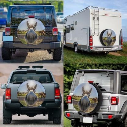 Spare Tire Cover for RV Trailer, Animal Donkey Tire Covers Universal Fit for - Image 7