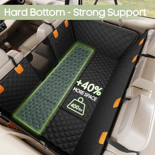 Dog Car Seat Cover for Back Seat, Hard Bottom Back Seat Extender - Image 2