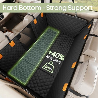 Dog Car Seat Cover for Back Seat, Hard Bottom Back Seat Extender - Image 2