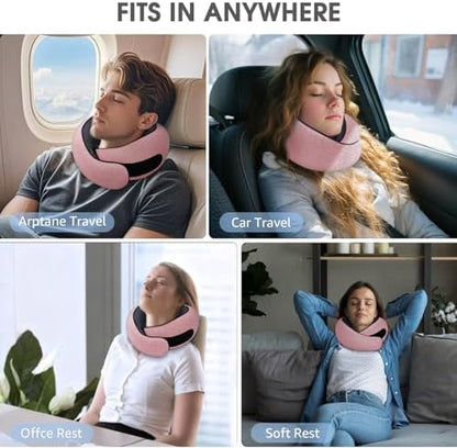 Neck Travel Pillows for Airplanes Memory Foam Neck Comfort Pillow Compact - Image 6