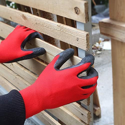 Evridwear Crinkle Latex Rubber Coated Safety Work Gloves - Image 6