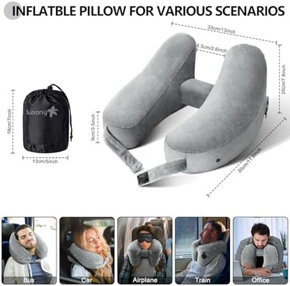 Sunany Travel Neck Pillow for Airplane Pillow Comfortably Supports Head - Image 2