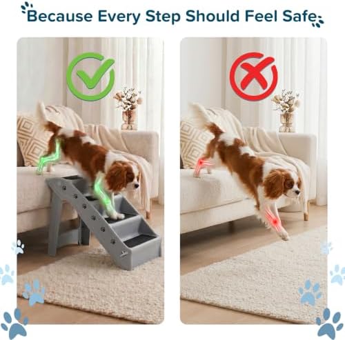 PETMAKER Lightweight Durable Plastic Dog Stairs, 23.25” x 15” x 19” - Image 5