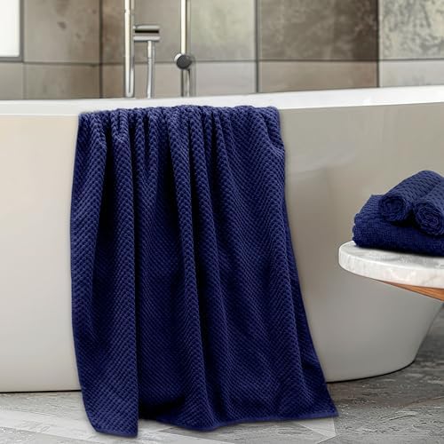 COTTON CRAFT Euro Spa Waffle Weave 6 Piece Towel Set - Image 4