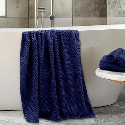 COTTON CRAFT Euro Spa Waffle Weave 6 Piece Towel Set - Image 4