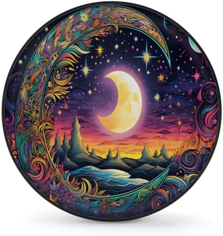 Spare Tire Cover for RV Trailer, Bohemian Moon Tire Covers Universal Fit for by Unknown