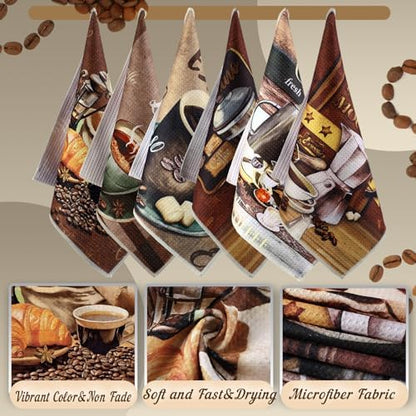 Boyiee Set of 6 Barista Towels Espresso Machine Accessories Coffee Waffle Weave - Image 6