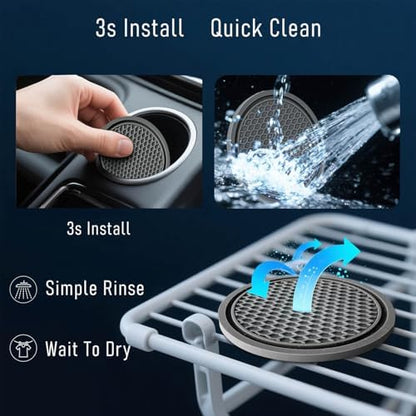 4-Pack Car Cup Holder Coasters - Image 6