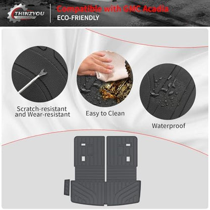 Trunk Mat with Backrest Mat for 2017-2023 GMC Acadia 6&7 Seats - Image 4