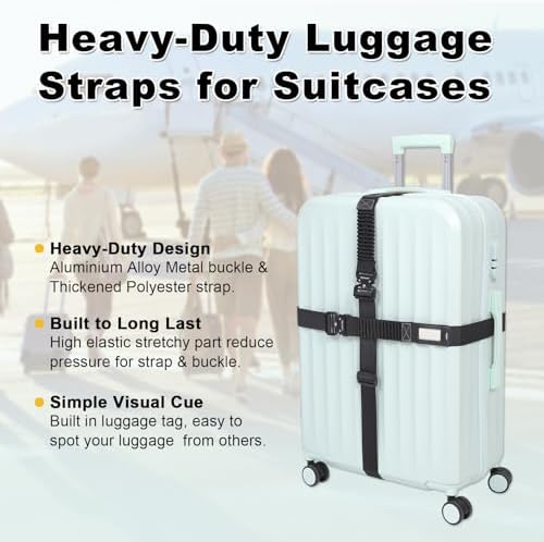 Vigorport Luggage Straps for Suitcases TSA Approved Suitcase Belt - Image 5