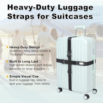 Vigorport Luggage Straps for Suitcases TSA Approved Suitcase Belt - Image 5