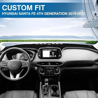 KUST Black Dash Cover for 2019-2023 Hyundai Santa Fe Left Hand Driving - Image 3