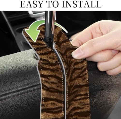 PU Leather Car Seat Hook, Storage Headrest Hanger, Cute Car Backseat Organizer - Image 5