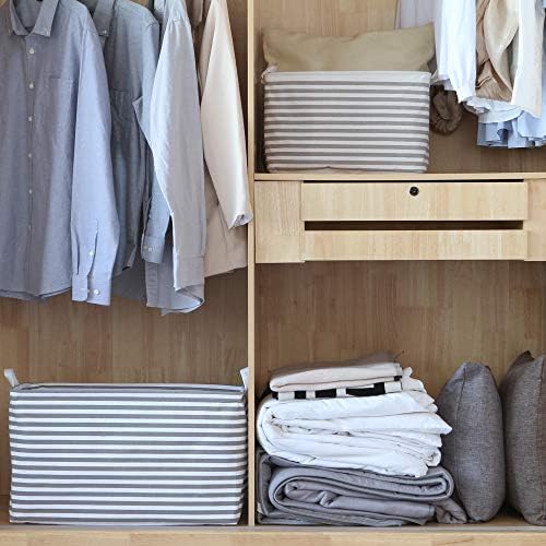 Sea Team XL Rectangle Open-Top Canvas Storage Basket - Image 3