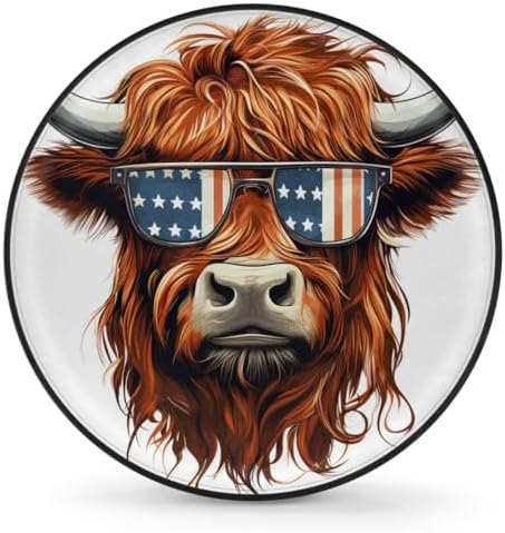 Spare Tire Cover for RV Trailer, Highland Cow American Tire Covers Universal by Unknown