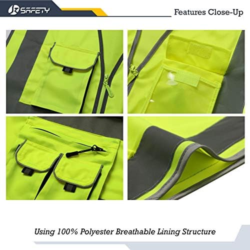 JKSafety Hi Vis Safety Vest for Men Women - Image 3