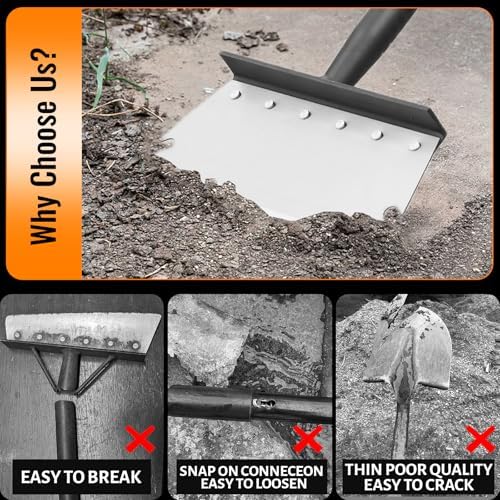 Garden Flat Shovel Scraper, Heavy Duty Outdoor Floor Scraper - Image 4