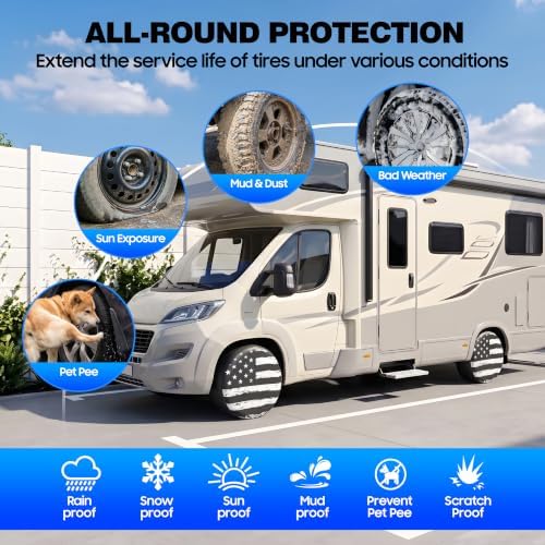 Moonet PVC Leather Tire Cover, Universal Fit 30-32" - Image 4