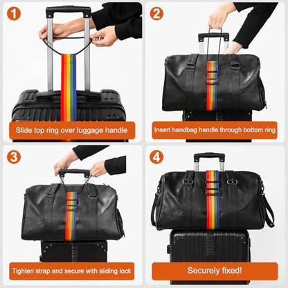 2 Pcs Luggage Straps for Suitcases, New Flexible and Adjustable Elastic - Image 2