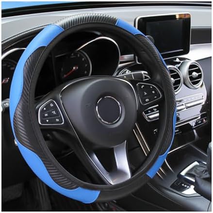 Osilly 15 Inch Carbon Fiber PU Leather Steering Wheel Cover by Osilly