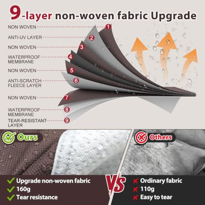 41-45ft 5th Wheel RV Cover, 9-Layer Waterproof Camper Cover - Image 2