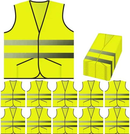 PeerBasics Pocket Safety Vest Bulk Pack Reflective High Visibility Men Women by PeerBasics