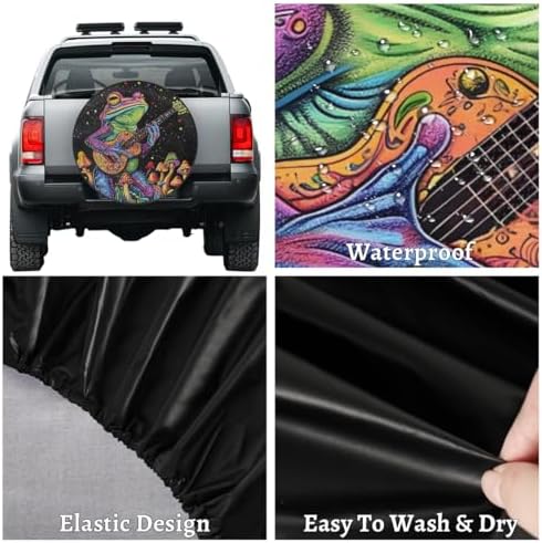 Rv Spare Tire Cover Wheel Funny Frog Mushroom Tire Covers Wheel Protectors - Image 4