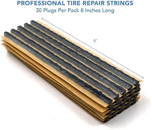 CKAuto 30 pcs 8" Black Tire Repair Strings Tire Repair Plugs - Image 2