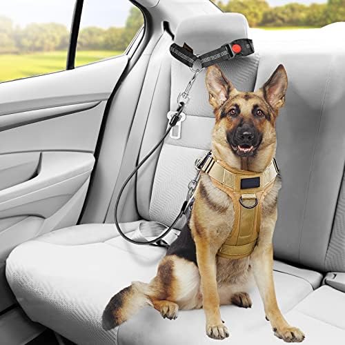 Chew Proof Dog Car Seat Belt, 2 in 1 Steel Cable Dog Car Accessories Headrest - Image 5