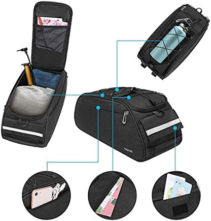 MOSISO Bike Rack Bag, Waterproof Bicycle Trunk Pannier Rear Seat Pouch - Image 3