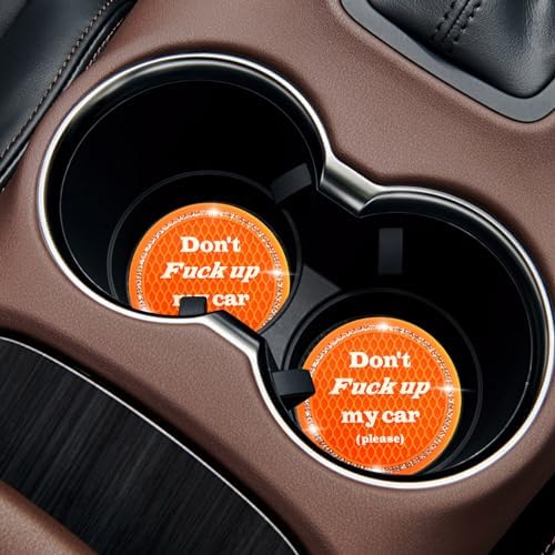 4 PCS Bling Car Cup Coaster, 2.75 Inch Anti-Slip Cup Holder Insert Coasters - Image 4