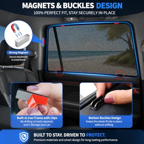 Car Window Shades for 2017-2022 Honda CRV Rear Side Window Mesh Sun Shade - Image 4