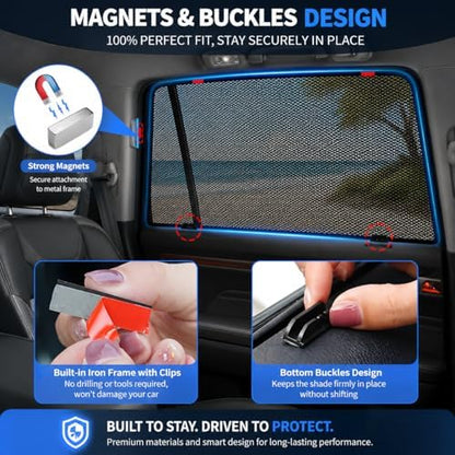 Car Window Shades for 2017-2022 Honda CRV Rear Side Window Mesh Sun Shade - Image 4