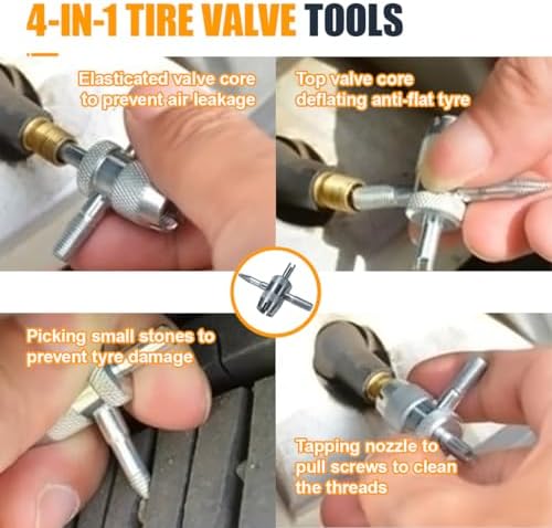 Quick Change Tire Valve Stem Tool Kit, Tire Valve Core Remover Quickly - Image 5