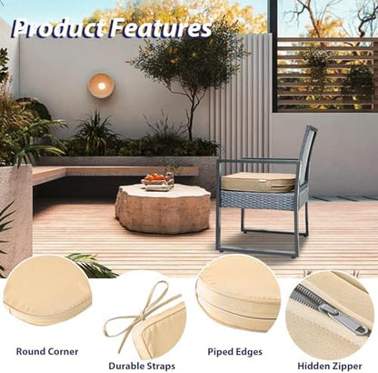 IPYNBAP Outdoor Chair Cushions Set of 4 -Waterproof Outdoor Seat Cushions - Image 5