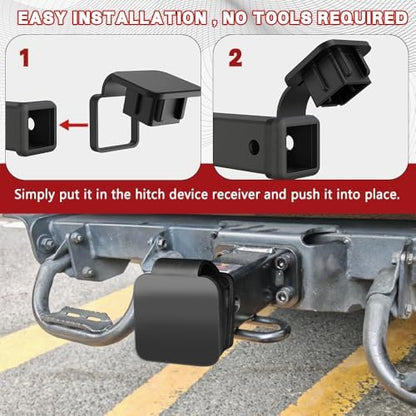 Universal Flag Tow Hitch Covers, Receiver Tube Hitch Plug, American Flag Rubber - Image 5