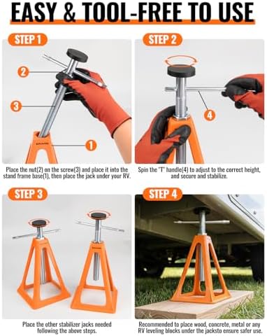 4-Pack 7500LBS RV Stabilizer Jacks - Image 5