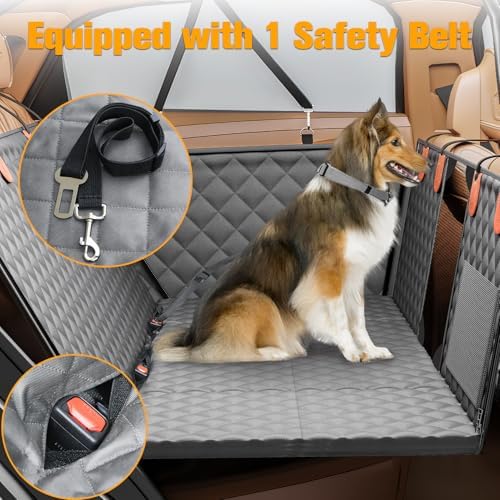 PETICON Dog Car Seat Cover for Back Seat, Hard Bottom Back Seat Extender - Image 5