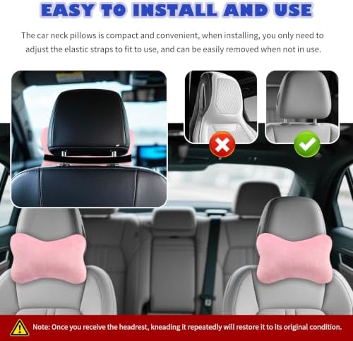2PCS Car Headrest Pillow, Soft & Comfortable Car Neck Pillow - Image 6