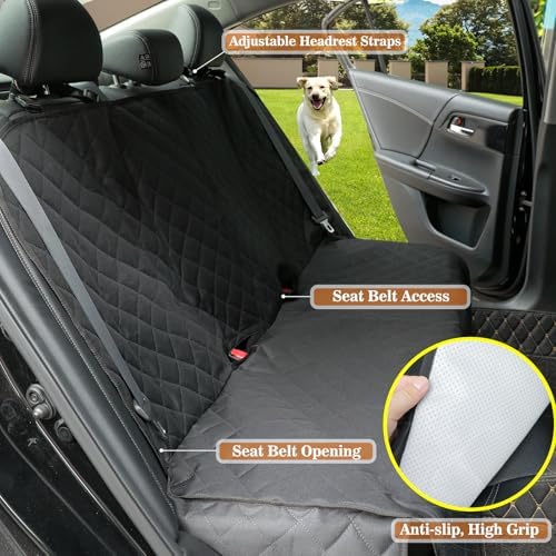 Meolsaek Dog Car Seat Cover Back Seat, Waterproof Nonslip Seat Protector - Image 2