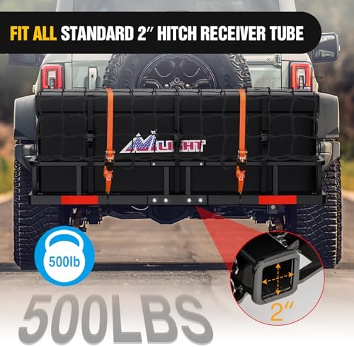 Nilight 60" x 24"x 7.87" Folding Carrier Fits 2-Inch Receiver 500 Lbs Capacity - Image 7