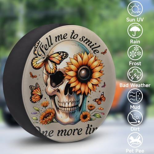 Skull Spare Tire Cover 16in Spare Wheel Covers Tire Storage Cover - Image 3
