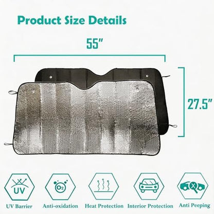 Big Ant Windshield Sun Shade UV Rays Sun Visor Shade, Auto Front Windshield - Image 4
