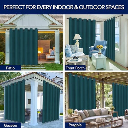 PureFit Outdoor Curtains for Patio Waterproof Weatherproof Outside Curtains - Image 5