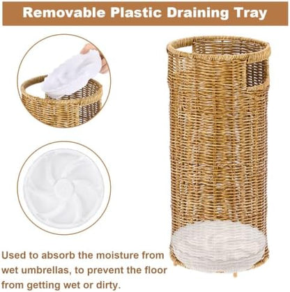OwnMy Rattan Umbrella Holder for Entryway - Image 3