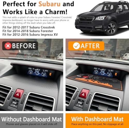 Dash Mat for Subaru Crosstrek Accessories 2012-2017, Forester 2014-2018 - Image 4