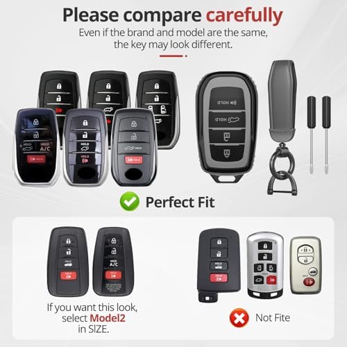 For Toyota Key Fob Cover Accessories- Matte TPU Key Fob Cover - Image 2