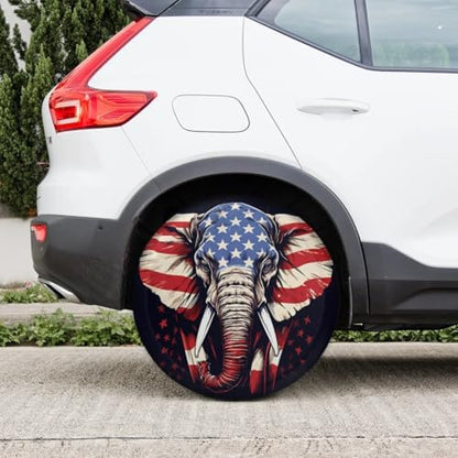 Spare Tire Cover for RV Trailer, American Elephant Tire Covers Universal Fit - Image 6